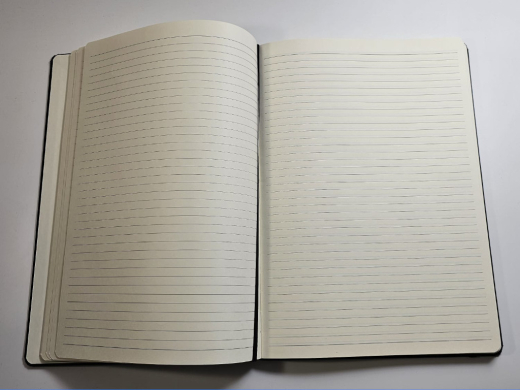 Notizbuch DIN A4, liniert mit Blindprägung